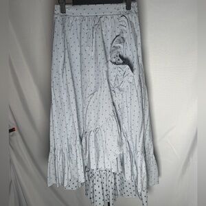 Maje Asymmetrical Blue Striped Skirt